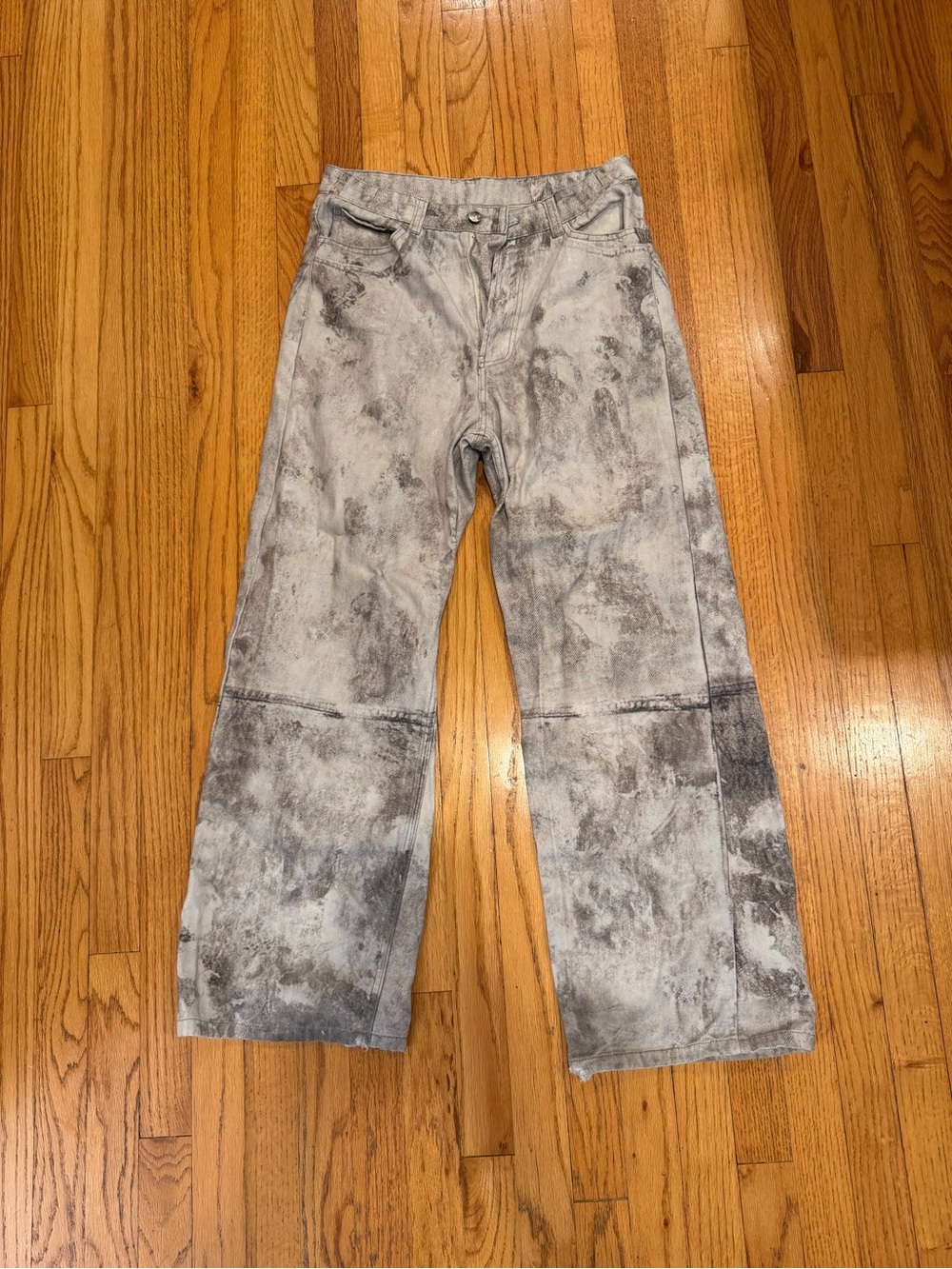 ZARA Gray Marble Effect Wide Leg Pants - size 30